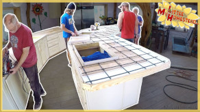 earth bag kitchen countertops construction