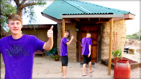 Walk thru Bryson's Earth Bag Constructions Home Bedroom - see the finished product - Pictures and Ideas!
