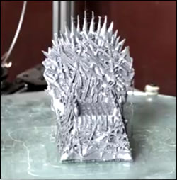 3d Printer Game of Thrones Iron Throne