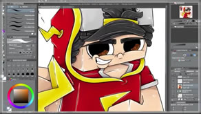 speed art how to draw flash minecraft style